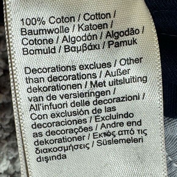 Lacoste pants Mens size 34 chino Slim Fit Navy Blue Cotton Straight Stretch - Picture 10 of 11